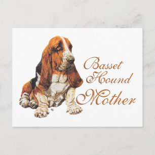 Cartão Postal Dia das Mães Basset Hound