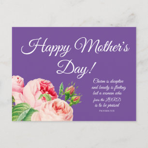 Cartão Postal Dia das Mães Floral 