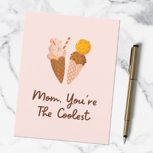 Cartão Postal Dia das Mães Mãe Mais Legal Citação Divertida