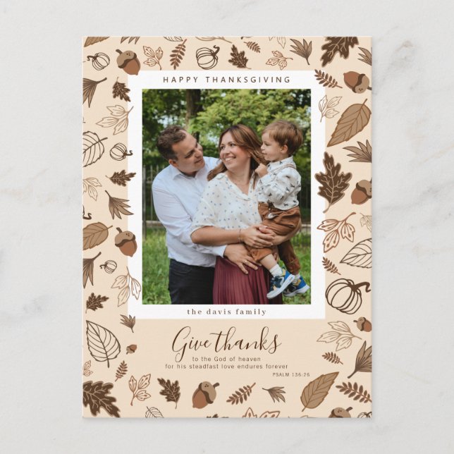 Cartão Postal Dia de Ação de Graças (Frente)