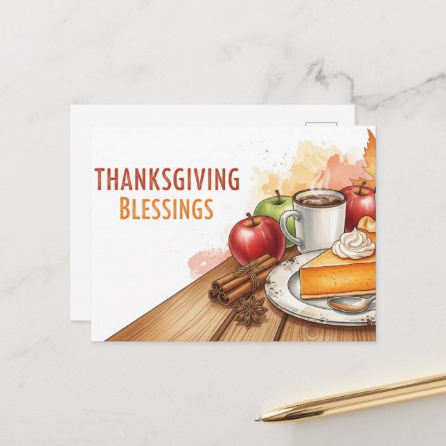 Cartão Postal Dia de Ação de Graças (Frente/Verso In Situ)