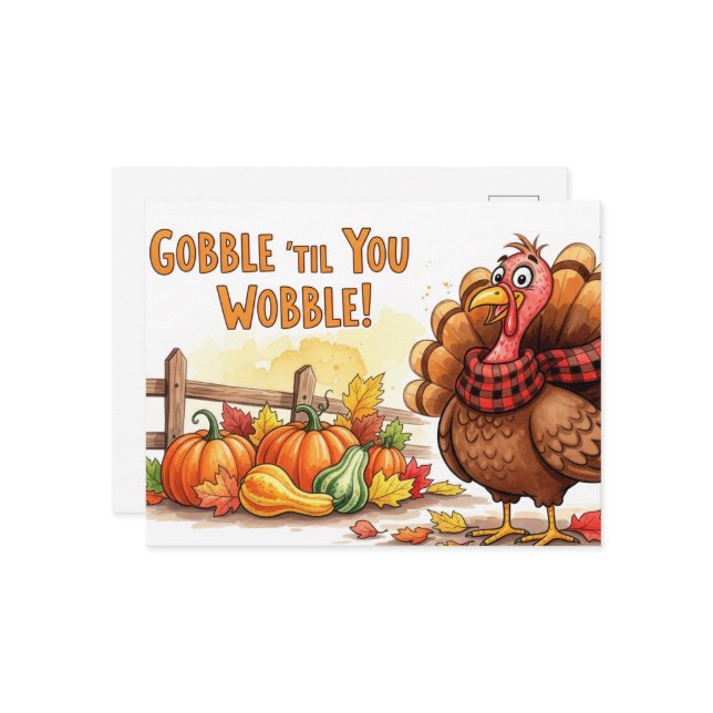 Cartão Postal Dia de Ação de Graças (Frente/Verso In Situ)