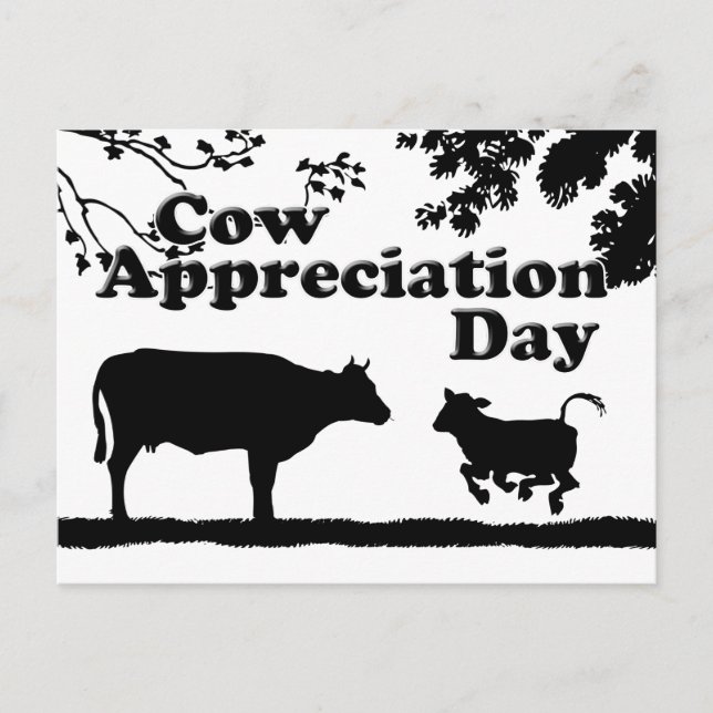 Cartão Postal Dia de Apreciação da Vaca (Frente)