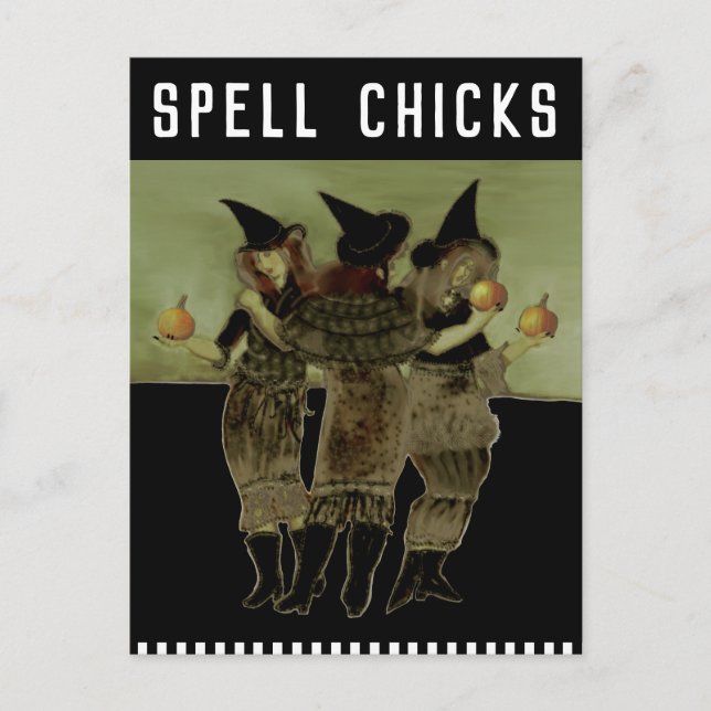 Cartão Postal Dia de as Bruxas engraçado (Frente)