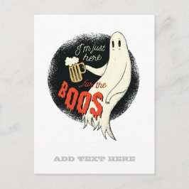 Cartão Postal Dia de as Bruxas engraçado GHOST BEER (CERVEJA DE