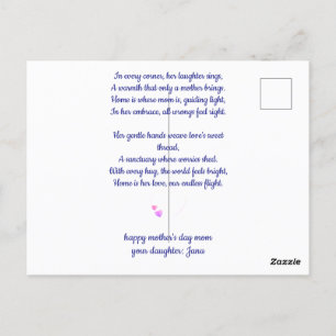 Cartão Postal Dia de as mães