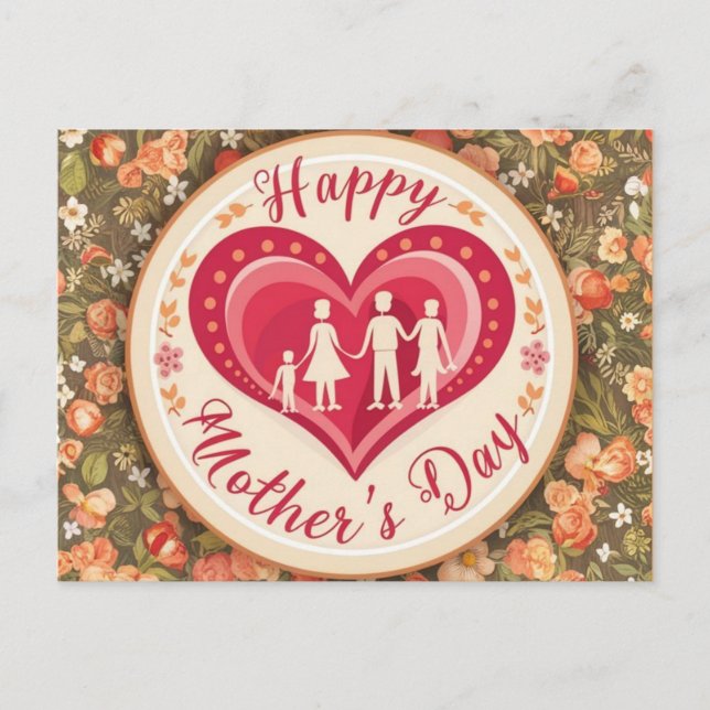 Cartão Postal Dia de as mães alarmante (Frente)