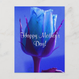 Cartão Postal Dia de as mães azul Rosa