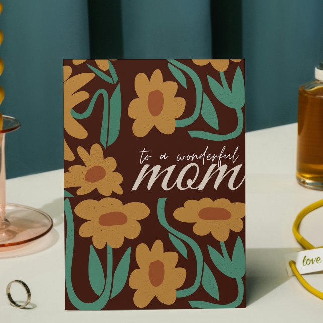 Cartão Postal Dia de as mães castanho (Criador carregado)