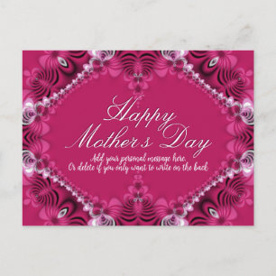 Cartão Postal Dia de as mães de Elegância de rendas rosa