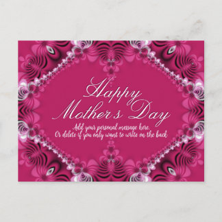 Cartão Postal Dia de as mães de Elegância de rendas rosa