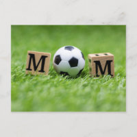 Dia de as mães de futebol com MOM de bola e palavr