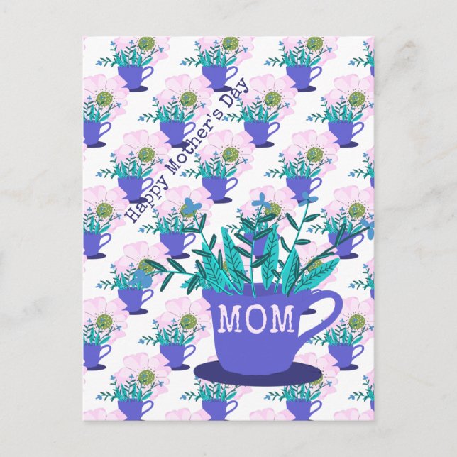 Cartão Postal Dia de as mães de orçamento (Frente)