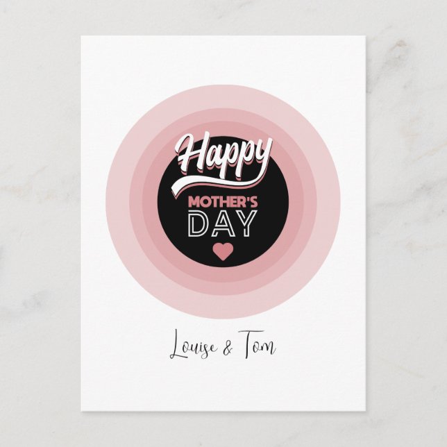 Cartão Postal Dia de as mães Feliz (Frente)