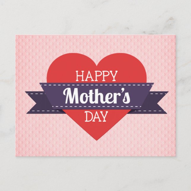 Cartão Postal Dia de as mães Feliz (Frente)