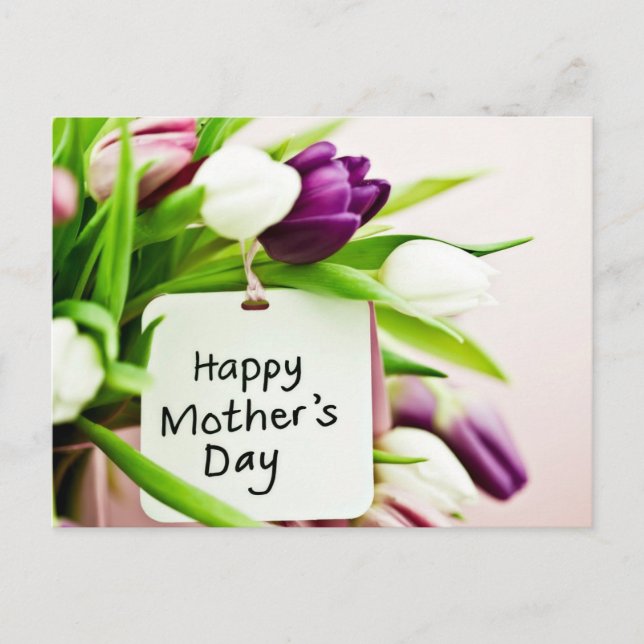 Cartão Postal Dia de as mães Feliz (Frente)