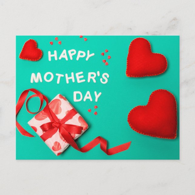 Cartão Postal Dia de as mães Feliz (Frente)