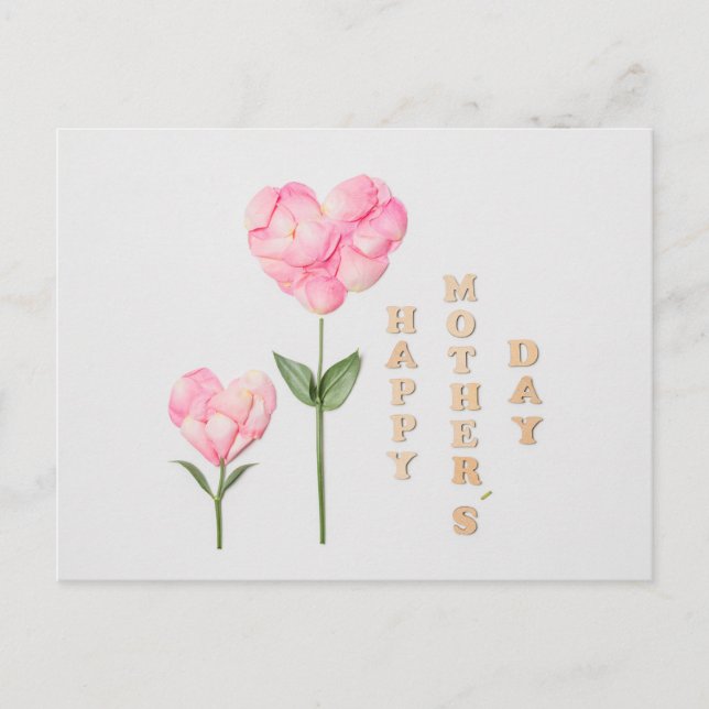 Cartão Postal Dia de as mães Feliz (Frente)