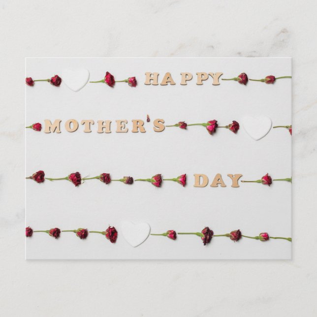 Cartão Postal Dia de as mães Feliz (Frente)