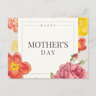 Cartão Postal Dia de as mães Feliz