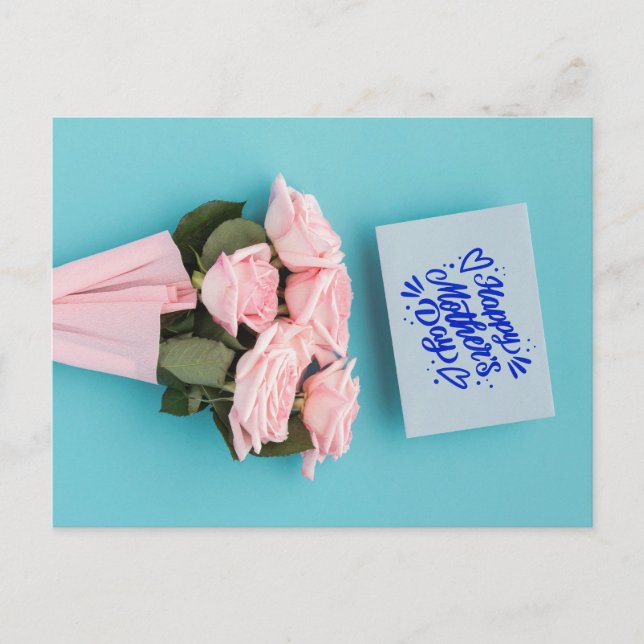 Cartão Postal Dia de as mães Feliz (Frente)