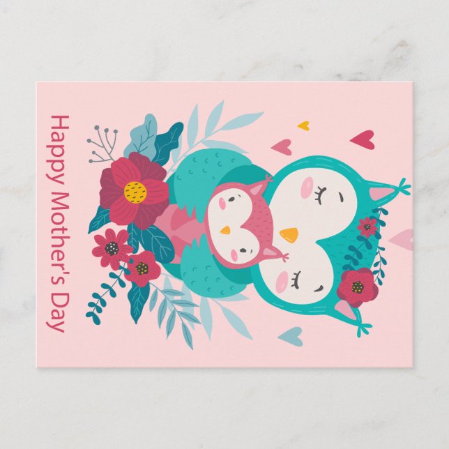 Cartão Postal Dia de as mães Feliz (Frente)