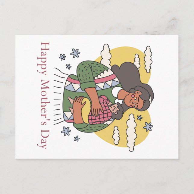 Cartão Postal Dia de as mães Feliz (Frente)
