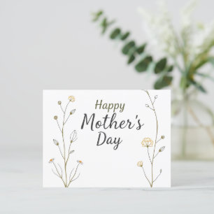 Cartão Postal Dia de as mães Feliz