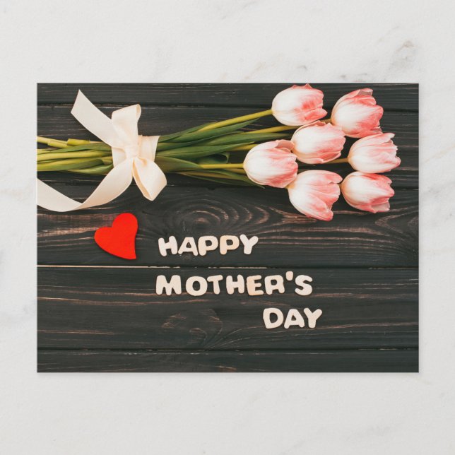 Cartão Postal Dia de as mães Feliz (Frente)