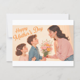 Cartão Postal Dia de as mães Feliz