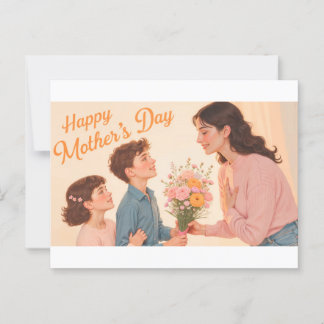 Cartão Postal Dia de as mães Feliz