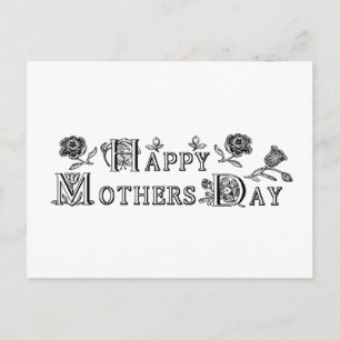 Cartão Postal Dia de as mães Feliz