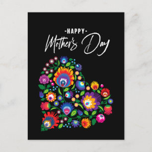 Cartão Postal Dia de as mães Feliz com Texto Personalizado do C