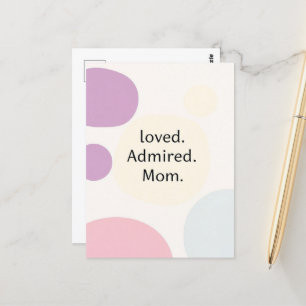 Cartão Postal Dia de as mães Minimalista Moderno