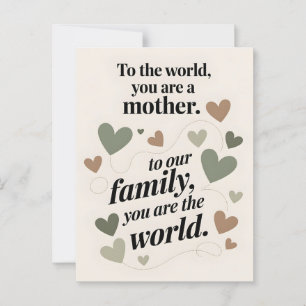Cartão Postal Dia de as mães mínimo moderno