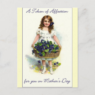 Cartão Postal Dia de as mães Vintage Linda