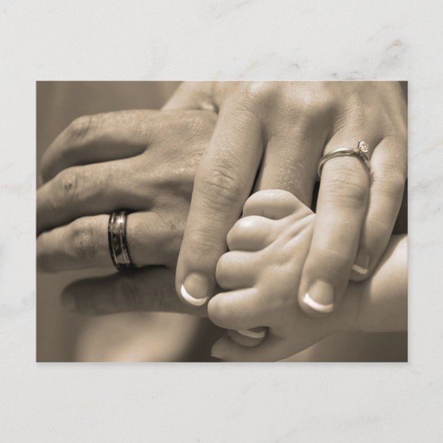 Cartão Postal Dia de Casamento da Família (Frente)