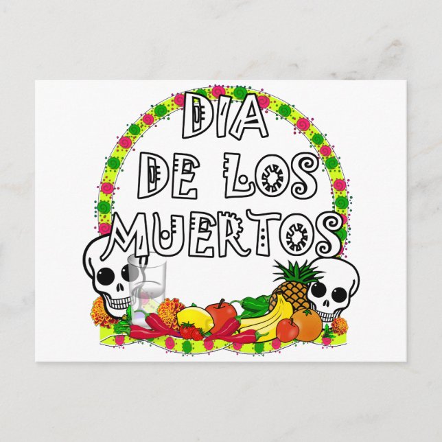 Cartão Postal Dia De Los Muertos (Frente)