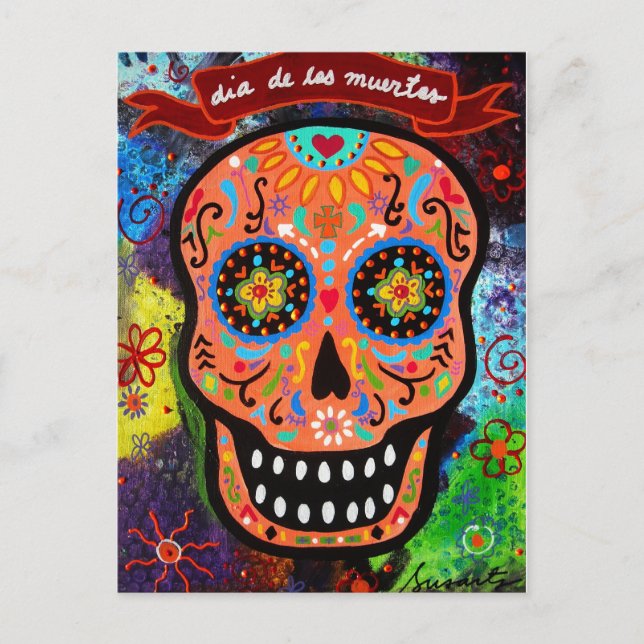 CARTÃO POSTAL DIA DE LOS MUERTOS CALAVERA (Frente)