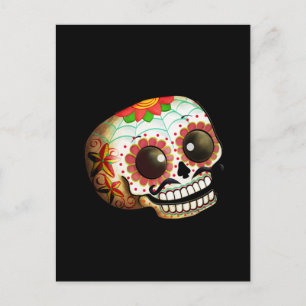 Cartão Postal Dia de Los Muertos Sugar Skull Art