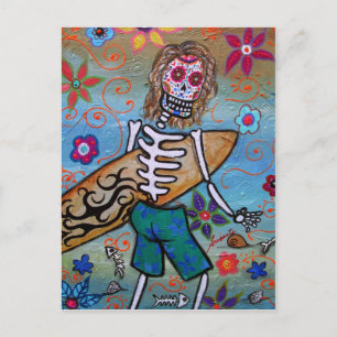 Cartão Postal Dia de los Muertos SURFER