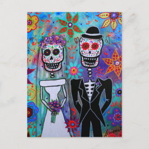 CARTÃO POSTAL DIA DE LOS MUERTOS WEDDING