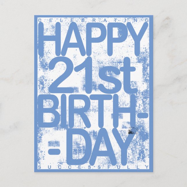 Cartão Postal Dia de Nascimento das ruas 21 (Frente)