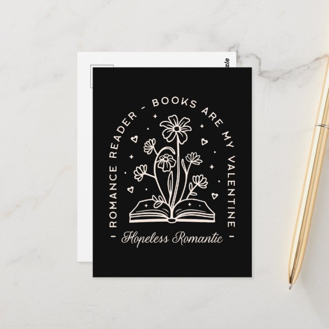 Cartão Postal Dia de os namorados book ama solteiro engraçado (Frente/Verso In Situ)