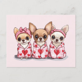 Cartão Postal Dia de os namorados Chihuahua Dogs