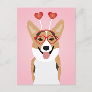 Cartão Postal Dia de os namorados Corgi