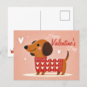 Cartão Postal Dia de os namorados Dachshund