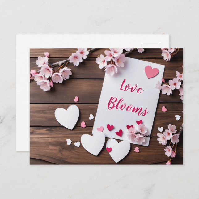 Cartão Postal Dia de os namorados, Posto (Frente/Verso)