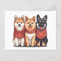 Dia de os namorados Shiba Inu Dogs