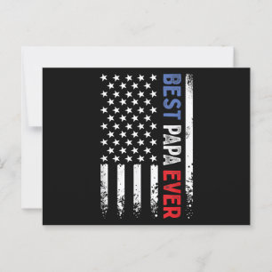 Cartão Postal Dia de os pais Best Papa Ever com bandeira america